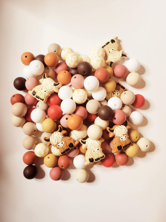 Cow Bead & Focal Bead set